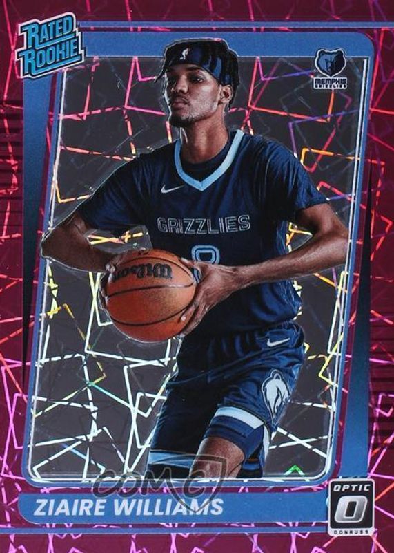 Ziaire Williams 2021 Optic #198 Pink Velocity /79 Rookie SGC 9.5