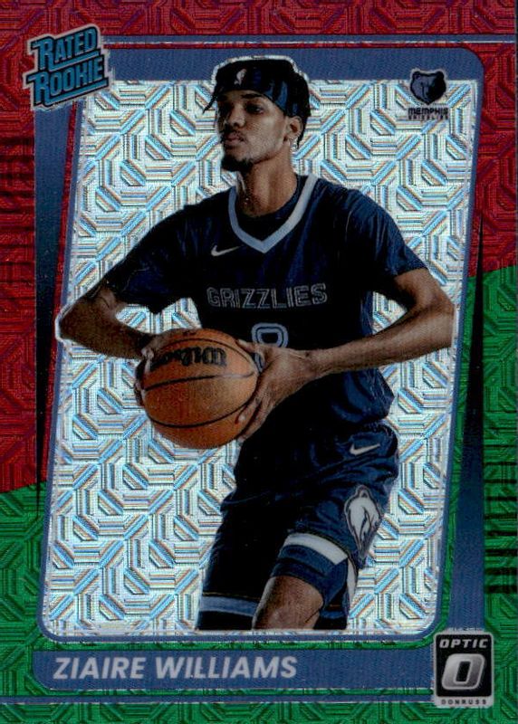 Ziaire Williams 2021 Optic #198 Choice Red & Green Rookie RAW