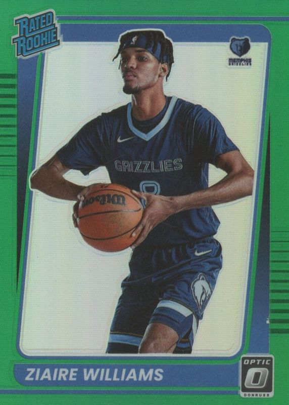 Ziaire Williams 2021 Optic #198 Green /5 Rookie PSA 10