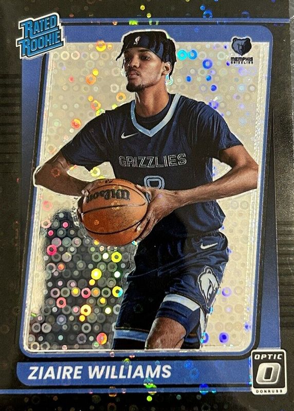 Ziaire Williams 2021 Optic #198 Fast Break Black /1 Rookie BGS 9