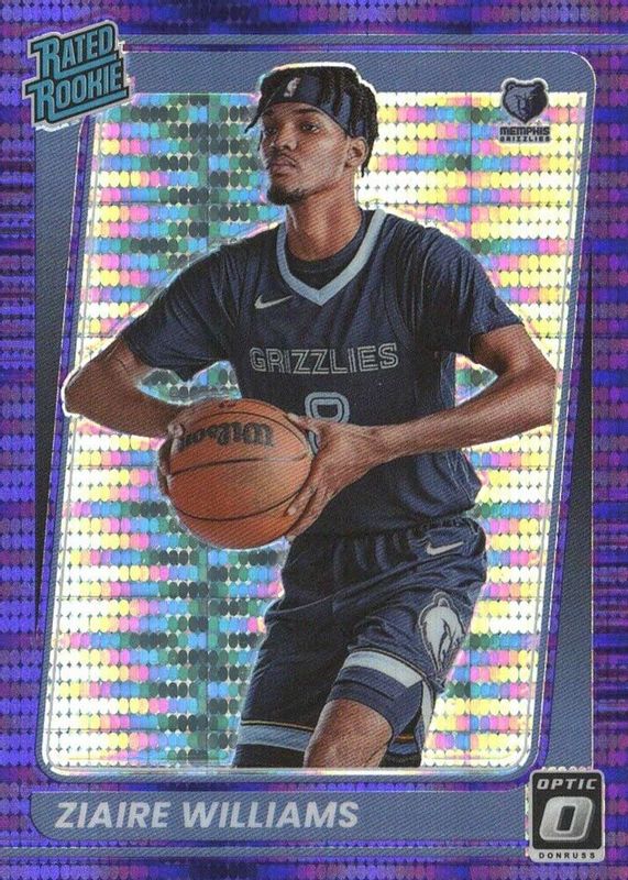 Ziaire Williams 2021 Optic #198 Target Purple Pulsar Rookie BGS 9