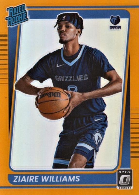 Ziaire Williams 2021 Optic #198 Orange /199 Rookie SGC 9.5