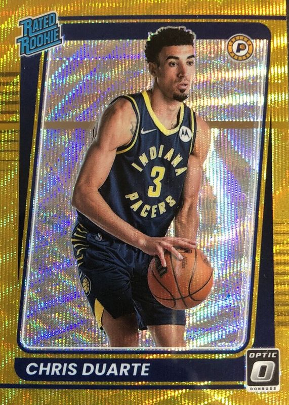 Chris Duarte 2021 Optic #173 Gold Wave Rookie RAW