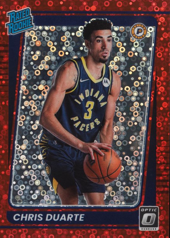 Chris Duarte 2021 Optic #173 Fast Break Red /85 Rookie SGC 10