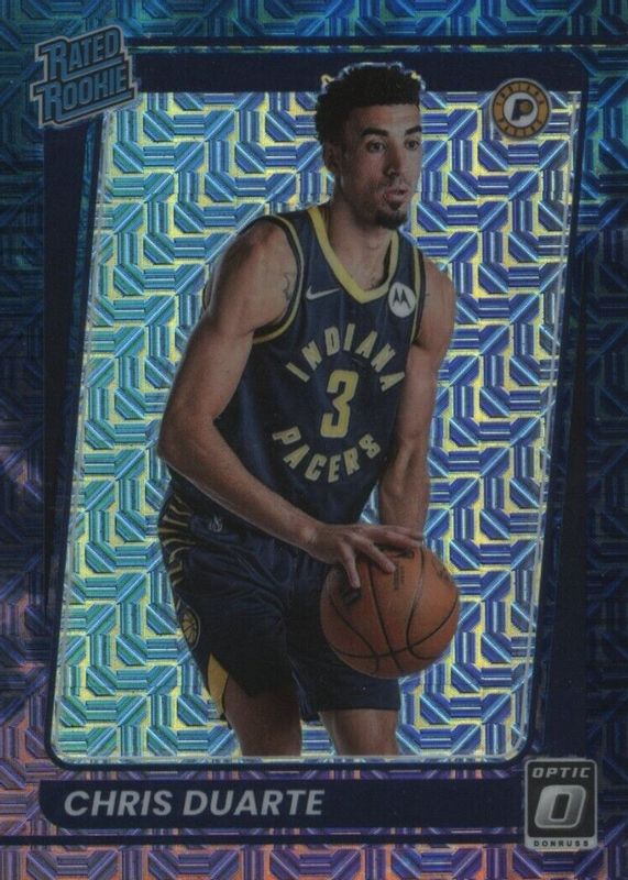 Chris Duarte 2021 Optic #173 Choice Nebula /1 Rookie RAW