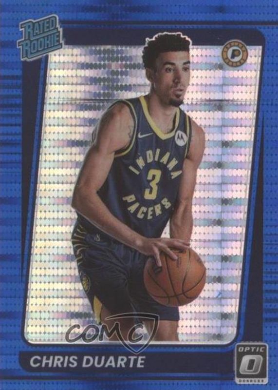 Chris Duarte 2021 Optic #173 Blue Pulsar Rookie RAW