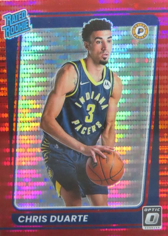 Chris Duarte 2021 Optic #173 Red Pulsar Rookie SGC 10