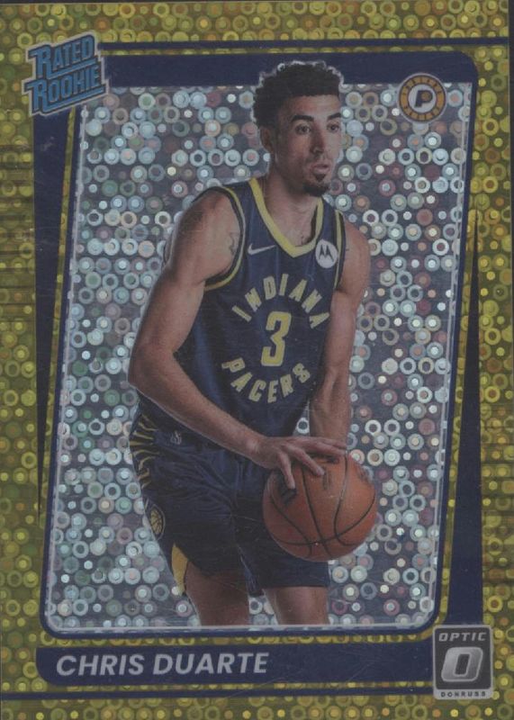 Chris Duarte 2021 Optic #173 Fast Break Gold /10 Rookie RAW