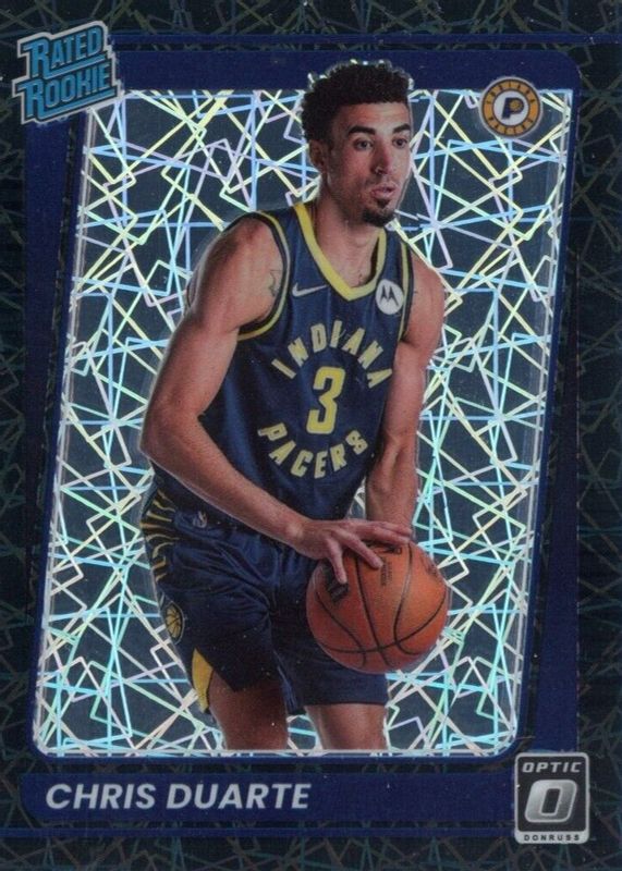 Chris Duarte 2021 Optic #173 Black Velocity /39 Rookie RAW