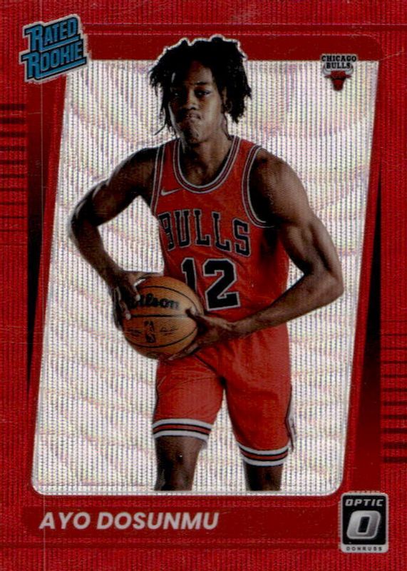 Ayo Dosunmu 2021 Optic #171 Red Wave Rookie PSA 10