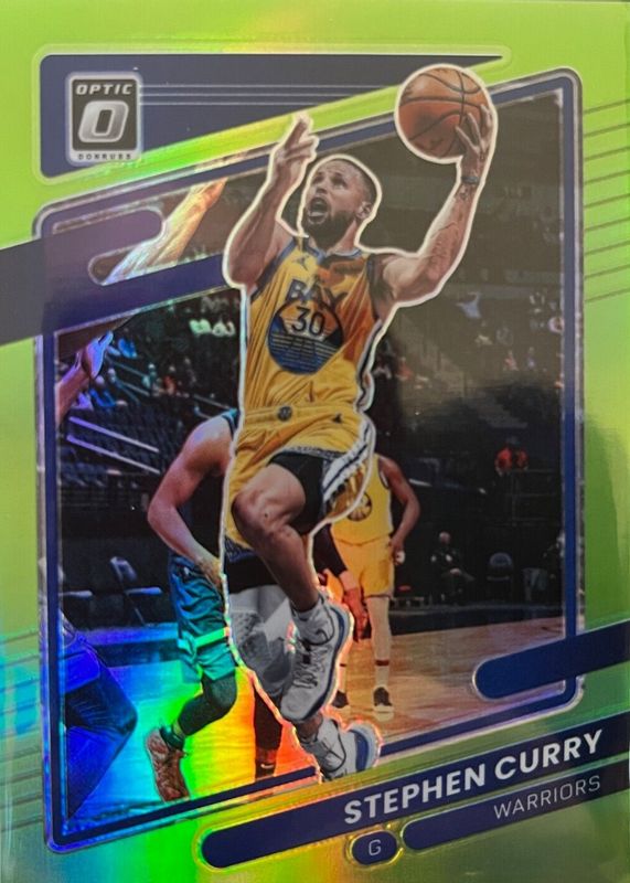 Stephen Curry 2021 Optic #128 Lime Green /149 PSA 10