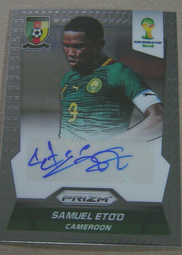 Samuel Eto'o 2014 Prizm World Cup Signatures RAW Price Guide 