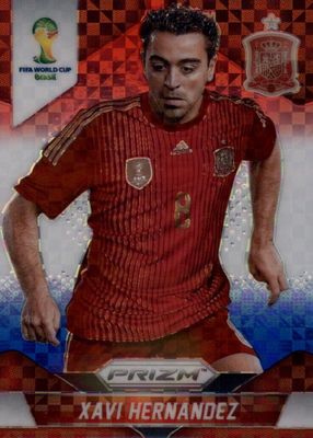 2014 Prizm World Cup #180 Red White Blue Power Plaid