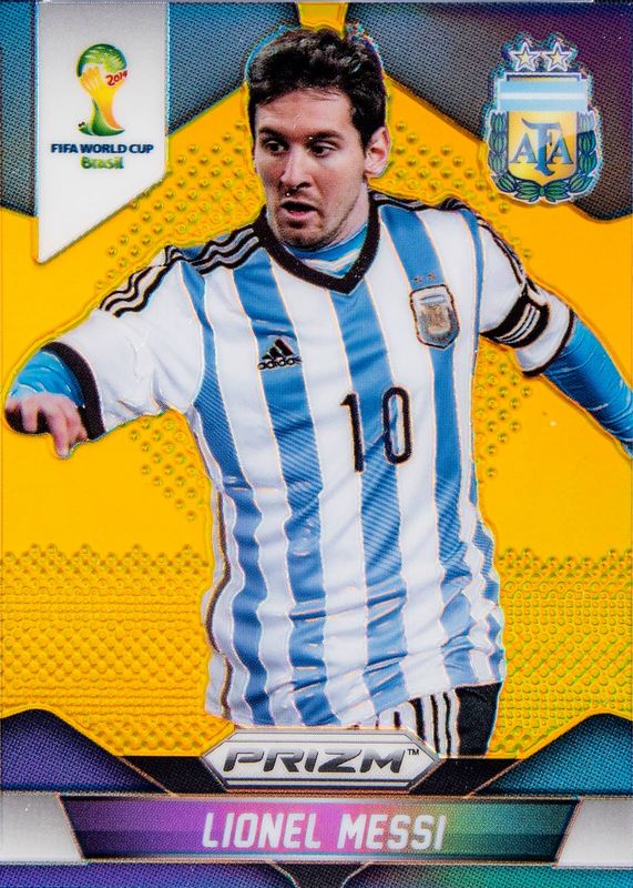 Lionel Messi 2014 Prizm World Cup #12 Gold /10 BGS 9