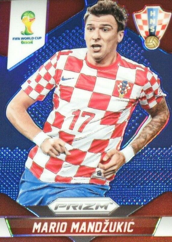 Mario Mandzukic 2014 Prizm World Cup #120 Blue /199 PSA 9