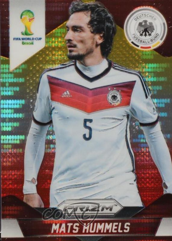 Mats Hummels 2014 Prizm World Cup #84 Yellow & Red Pulsar PSA 10