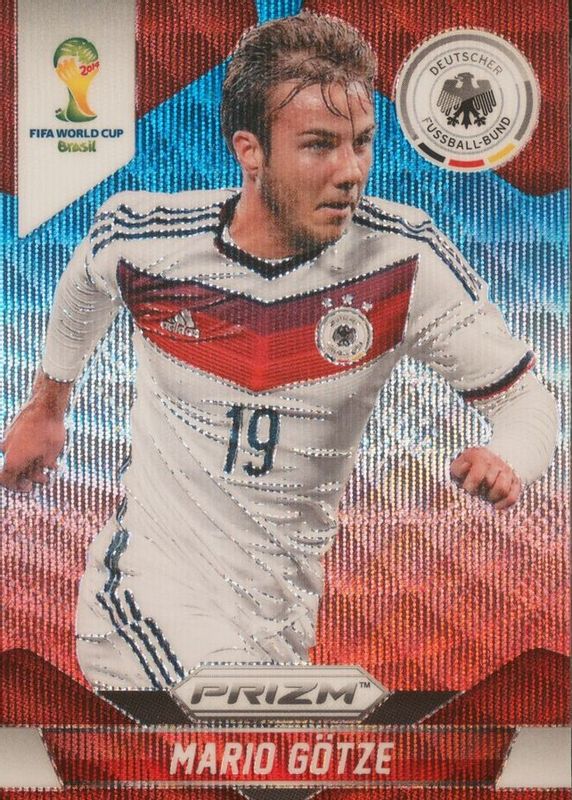 2014 Prizm World Cup #89 Blue & Red Wave