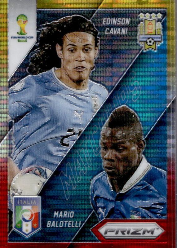 Mario Balotelli 2014 Prizm World Cup #132 Yellow & Red Pulsar SGC 9.5