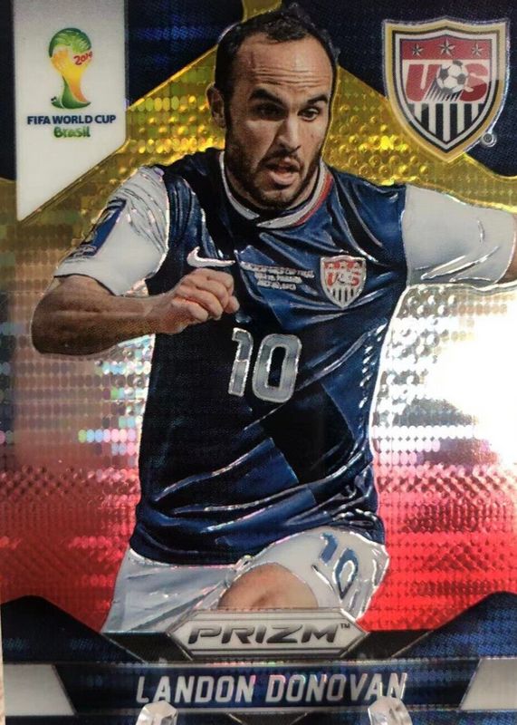 Landon Donovan 2014 Prizm World Cup #70 Yellow & Red Pulsar BGS 9.5