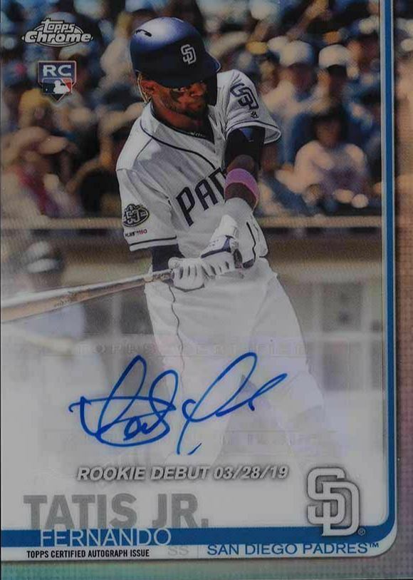 2019 Topps タティス jr　RC直書きサイン　/199 2019 Topps タティス jr RC直書きサイン /199