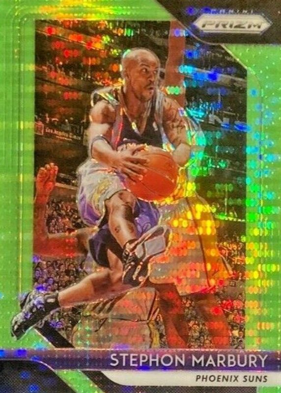 Stephon Marbury 2018 Prizm #265 Green Pulsar /25 RAW