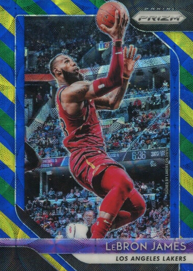 LeBron James 2018 Prizm #6 Choice Blue Yellow Green Price Guide