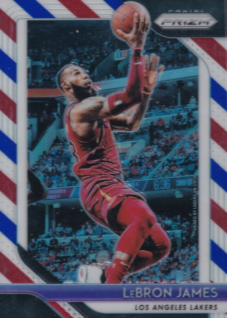 LeBron James 2018 Prizm #6 Red White Blue Price Guide