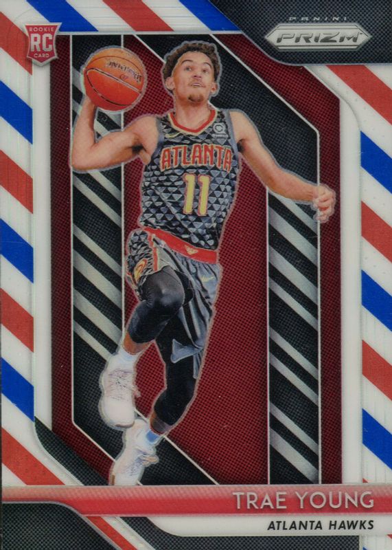 Trae Young 2018 Prizm #78 Red White Blue Rookie SGC 9