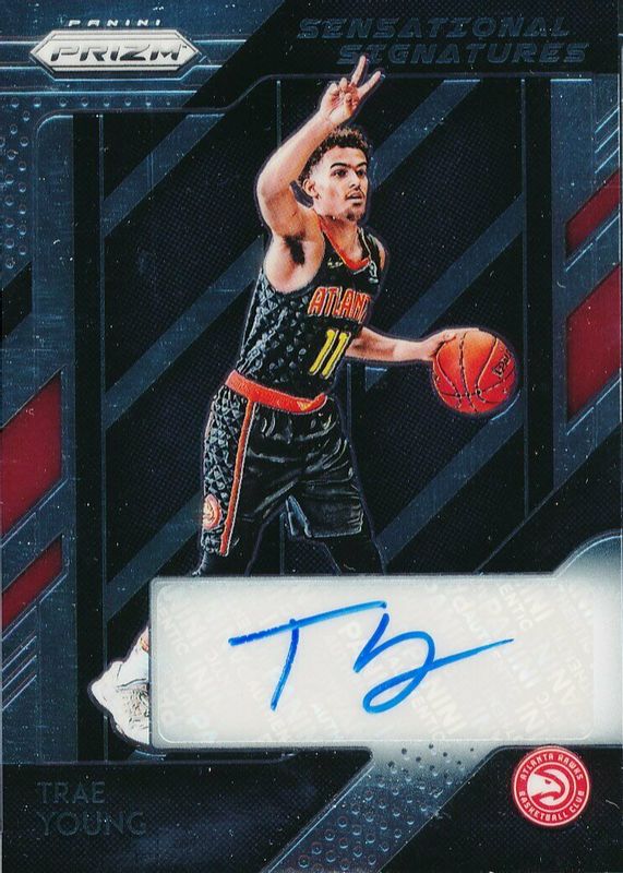 Trae Young 2018 Prizm #SS-TYG Sensational Signatures Rookie PSA 9