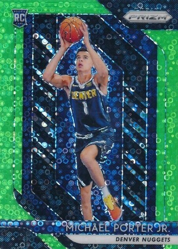 Michael Porter Jr. 2018 Prizm #32 Fast Break Neon Green /5 Rookie RAW