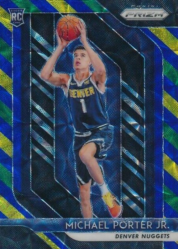 Michael Porter Jr. 2018 Prizm #32 Choice Blue Yellow Green Rookie BGS 10 PRISTINE