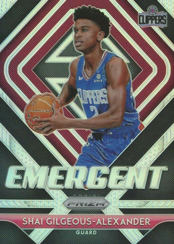 Shai Gilgeous-Alexander 2018 Prizm #11 Emergent - Silver Rookie RAW