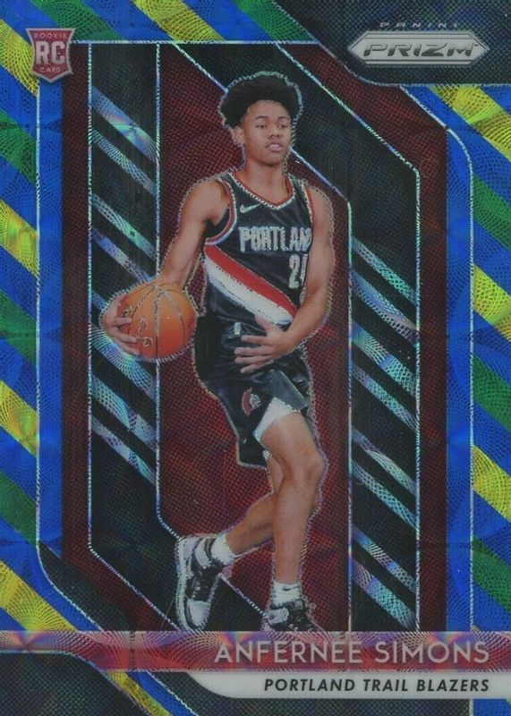 Anfernee Simons 2018 Prizm #61 Choice Blue Yellow Green Rookie RAW