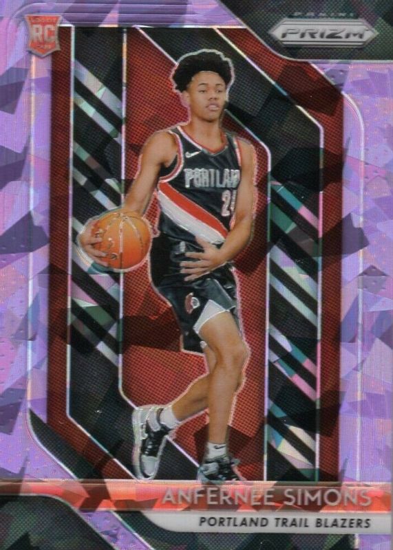 Anfernee Simons 2018 Prizm #61 Purple Ice /149 Rookie PSA 8