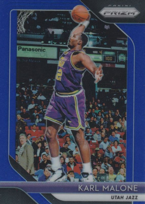 Karl Malone 2018 Prizm #75 Blue /199 RAW