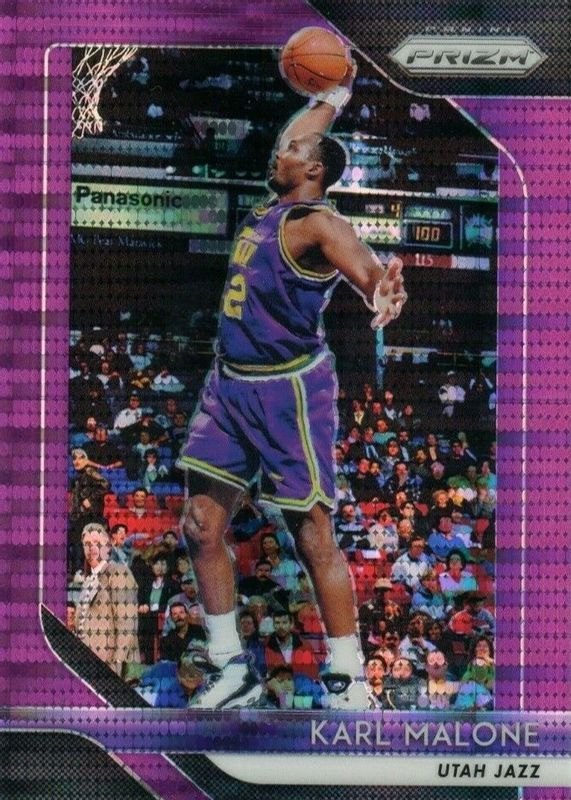 Karl Malone 2018 Prizm #75 Purple Pulsar /35 SGC 10