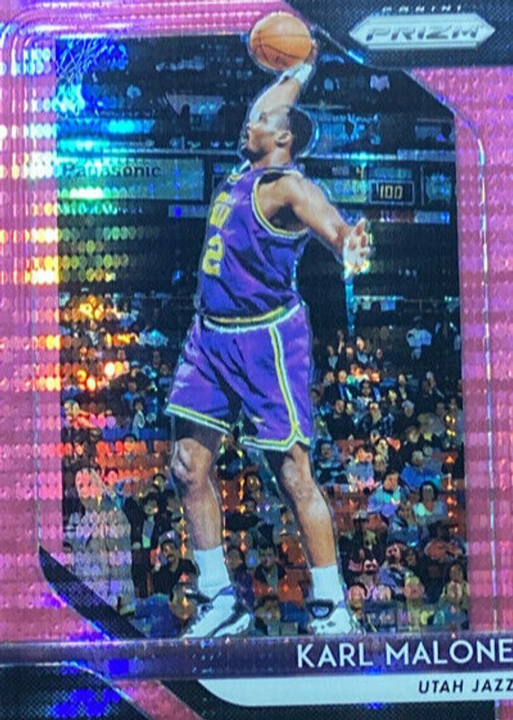 Karl Malone 2018 Prizm #75 Pink Pulsar /42 PSA 10