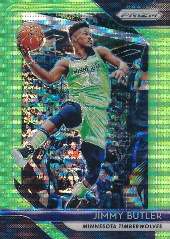 Jimmy Butler 2018 Prizm #67 Green Pulsar /25 PSA 10