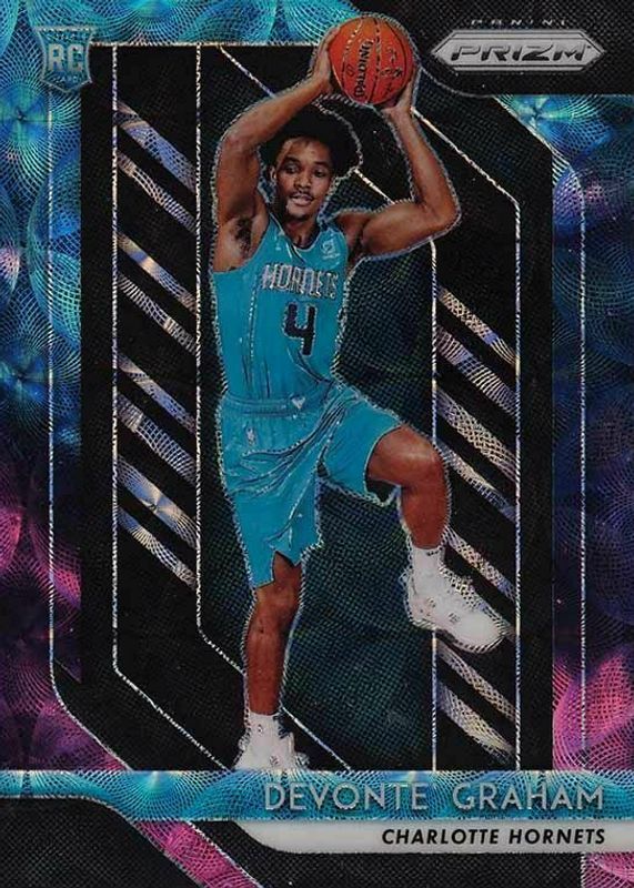 Devonte' Graham 2018 Prizm #288 Choice Nebula /1 Rookie PSA 9