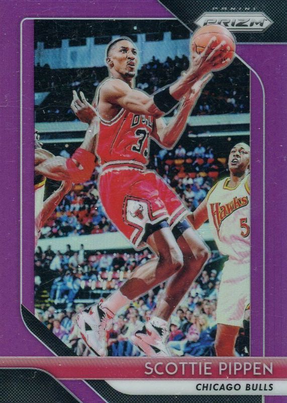 Scottie Pippen 2018 Prizm #65 Purple /75 RAW