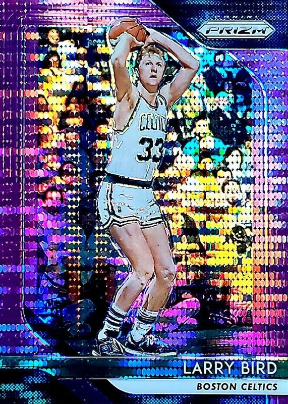 Larry Bird 2018 Prizm #85 Purple Pulsar /35 PSA 10