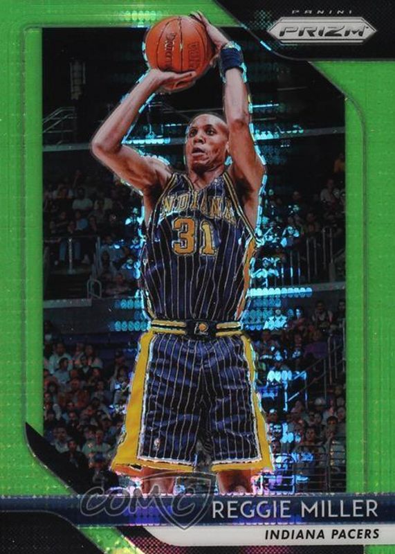 Reggie Miller 2018 Prizm #55 Green Pulsar /25 PSA 10