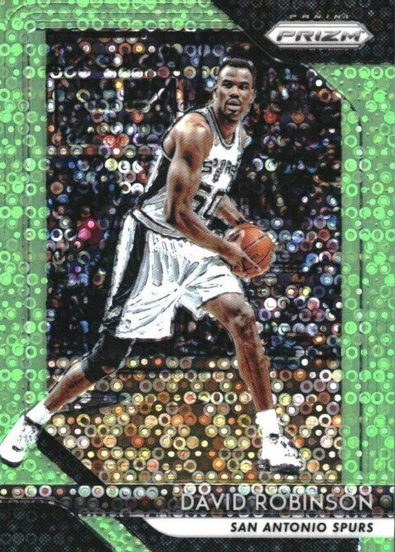 David Robinson 2018 Prizm #195 Fast Break Neon Green /5 BGS 9