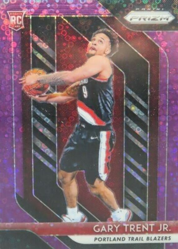 Gary Trent Jr. 2018 Prizm #71 Fast Break Purple /75 Rookie SGC 9