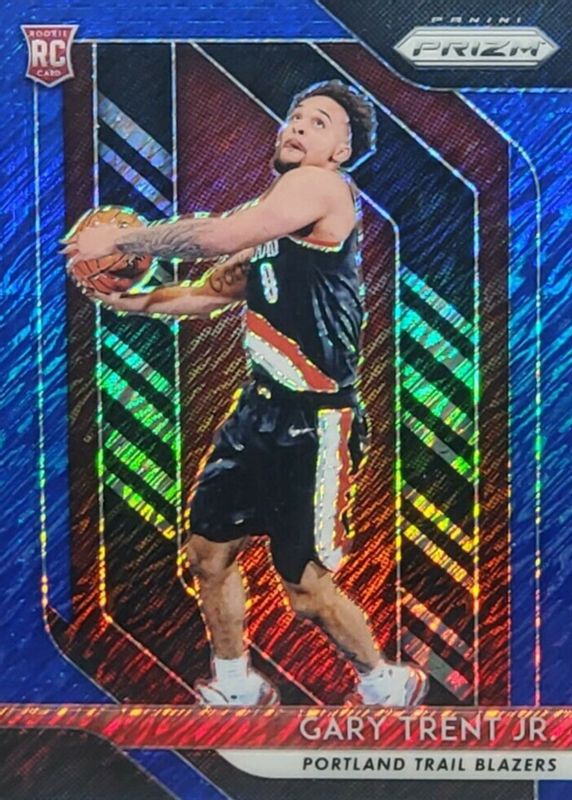 Gary Trent Jr. 2018 Prizm #71 FOTL Blue Shimmer /7 Rookie SGC 10