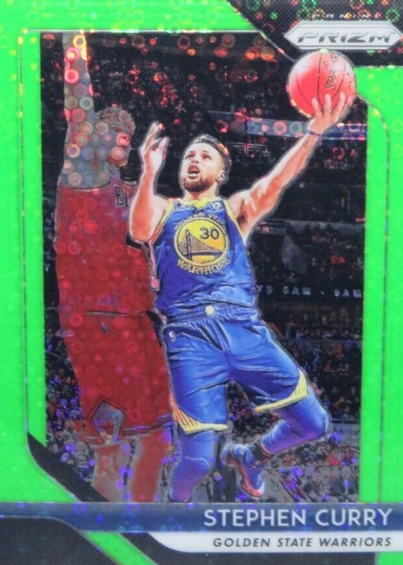 Stephen Curry 2018 Prizm #222 Fast Break Neon Green /5 SGC 10