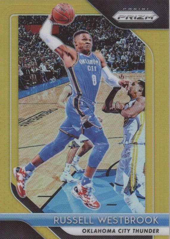 Russell Westbrook 2018 Prizm #39 Gold /10 BGS 9