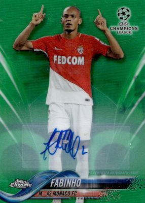 2017 Topps Chrome UEFA Champions League #84 Autographs - Green Refractor /99