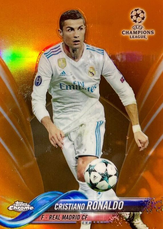 Cristiano Ronaldo 2017 Topps Chrome UEFA Champions League #93 Orange Refractor /25 SGC 10