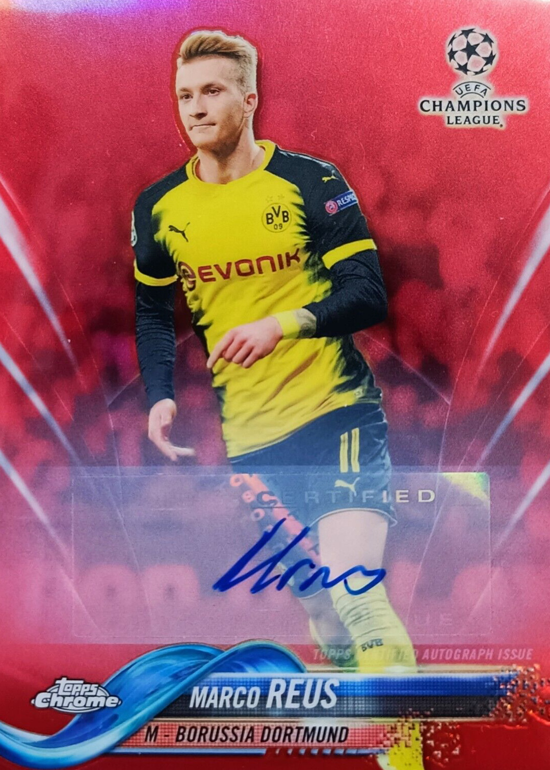 Marco Reus 2017 Topps Chrome UEFA Champions League #35 Autographs